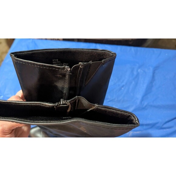 Womens sz 8.5 black knee high boc boots leather upper with  Zipper & buckle US - Picture 10 of 10